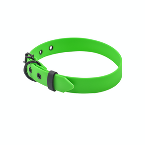 Vibrant Green Biotan Collar with Waterproof Metal Buckle