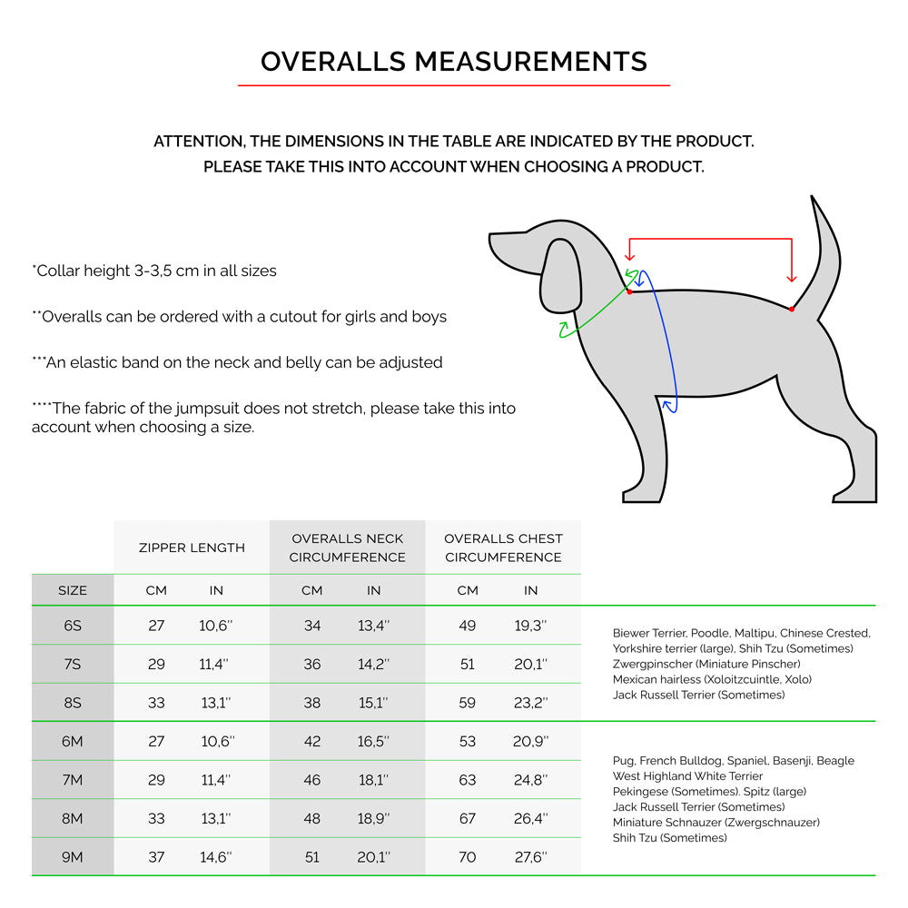 Waterproof Dog Rain Suit for Males “Green Life”