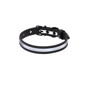 Premium Black Collar with Reflective Strip