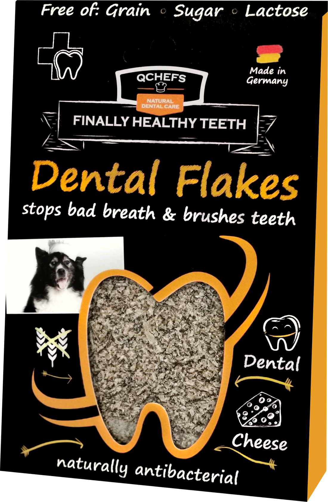 QCHEFS Dog Treat Dental Flakes 90 g