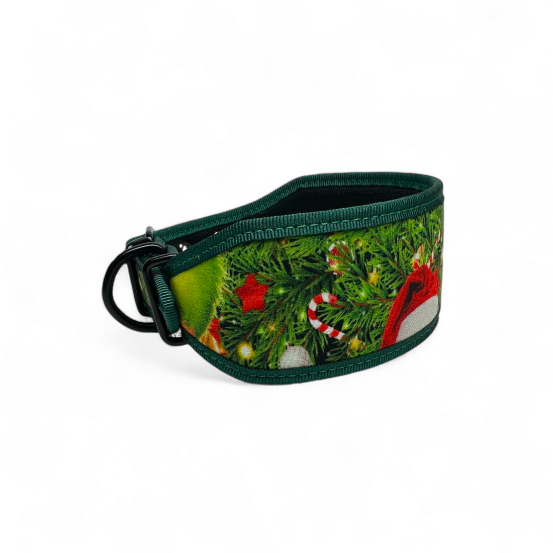 Green ribbon with a cartoon character on a white background