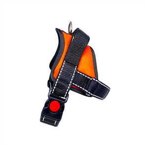 Harness for medium and large breed dogs Neon Orange with handle