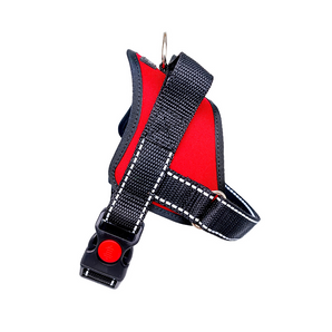 Harness designed for medium and large breed dog with handle Red life