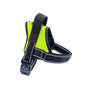 Harness for medium and large breed dogs Neon Yellow with handle