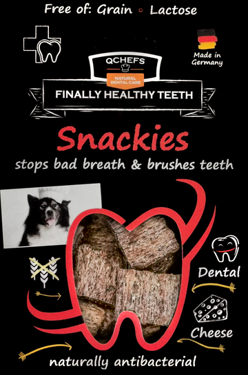 QCHEFS Snackies 65g - Natural Dental Treats for Dogs