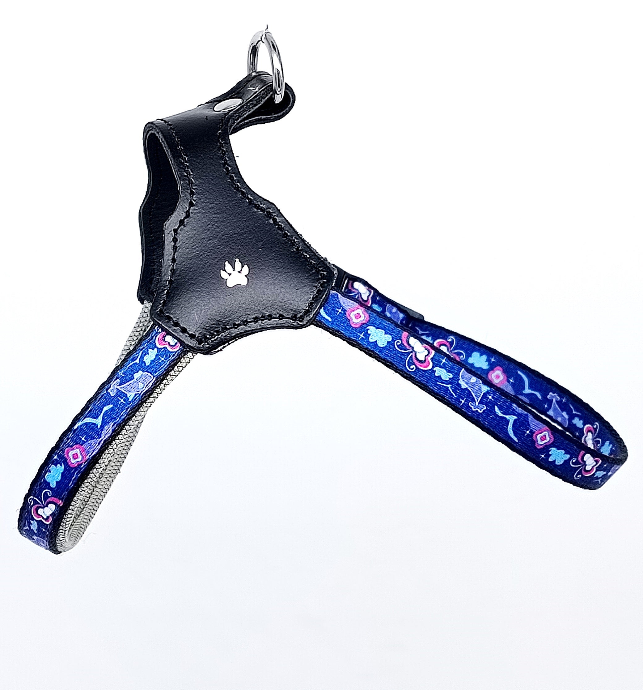 Blue Pet Harness for Small breads with Color Heart