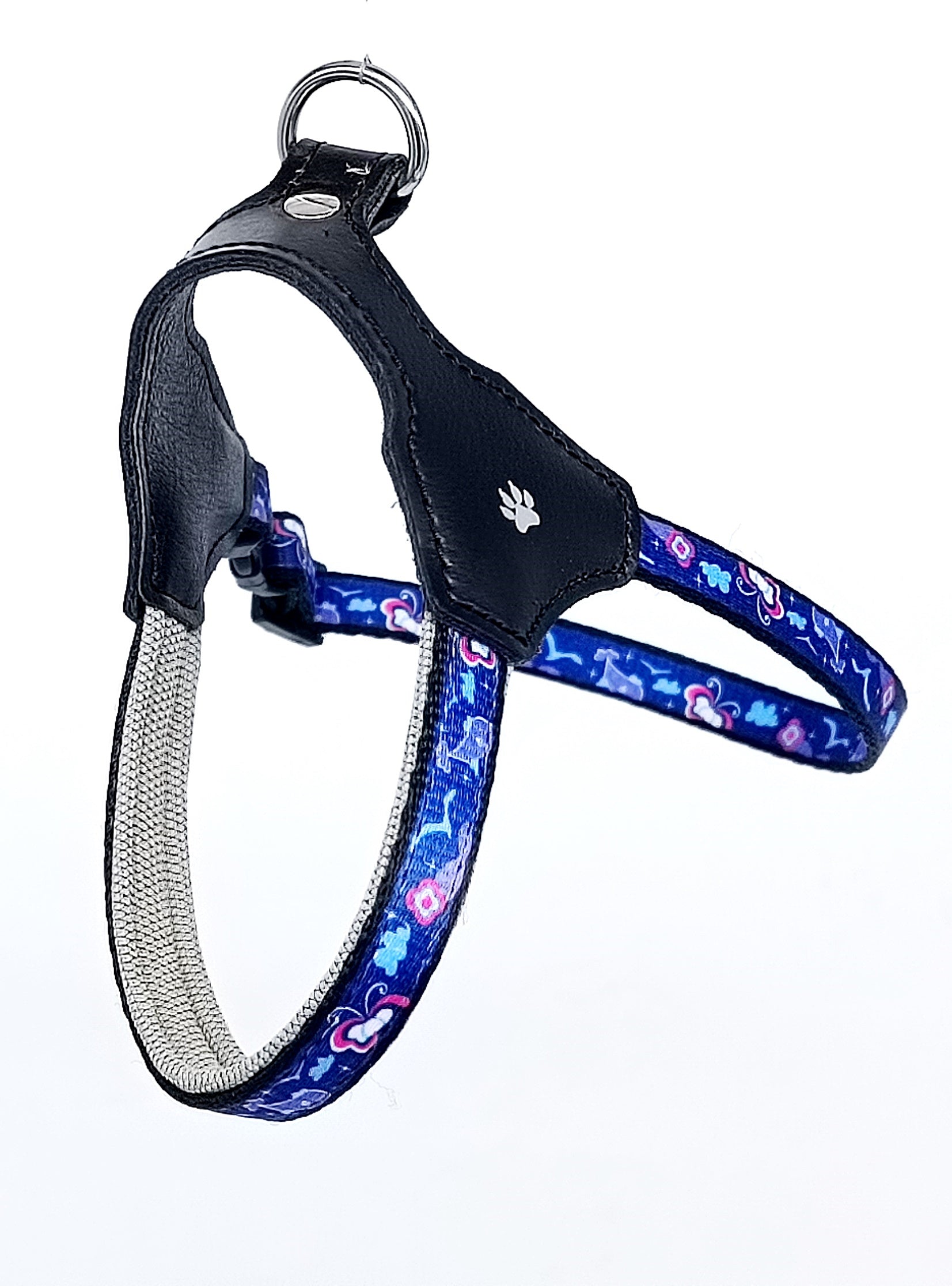 Blue Pet Harness for Small breads with Color Heart