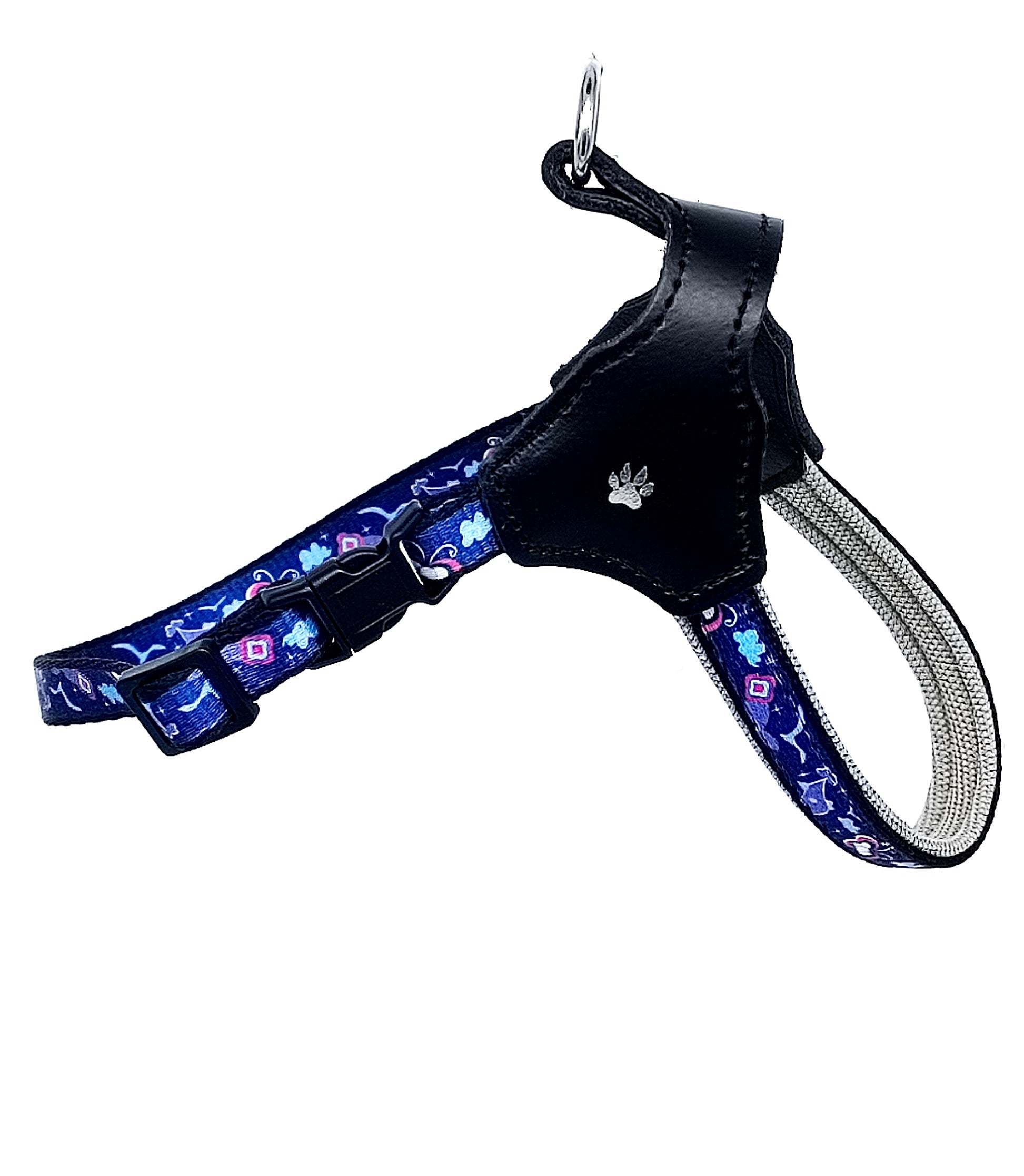 Blue Pet Harness for Small breads with Color Heart