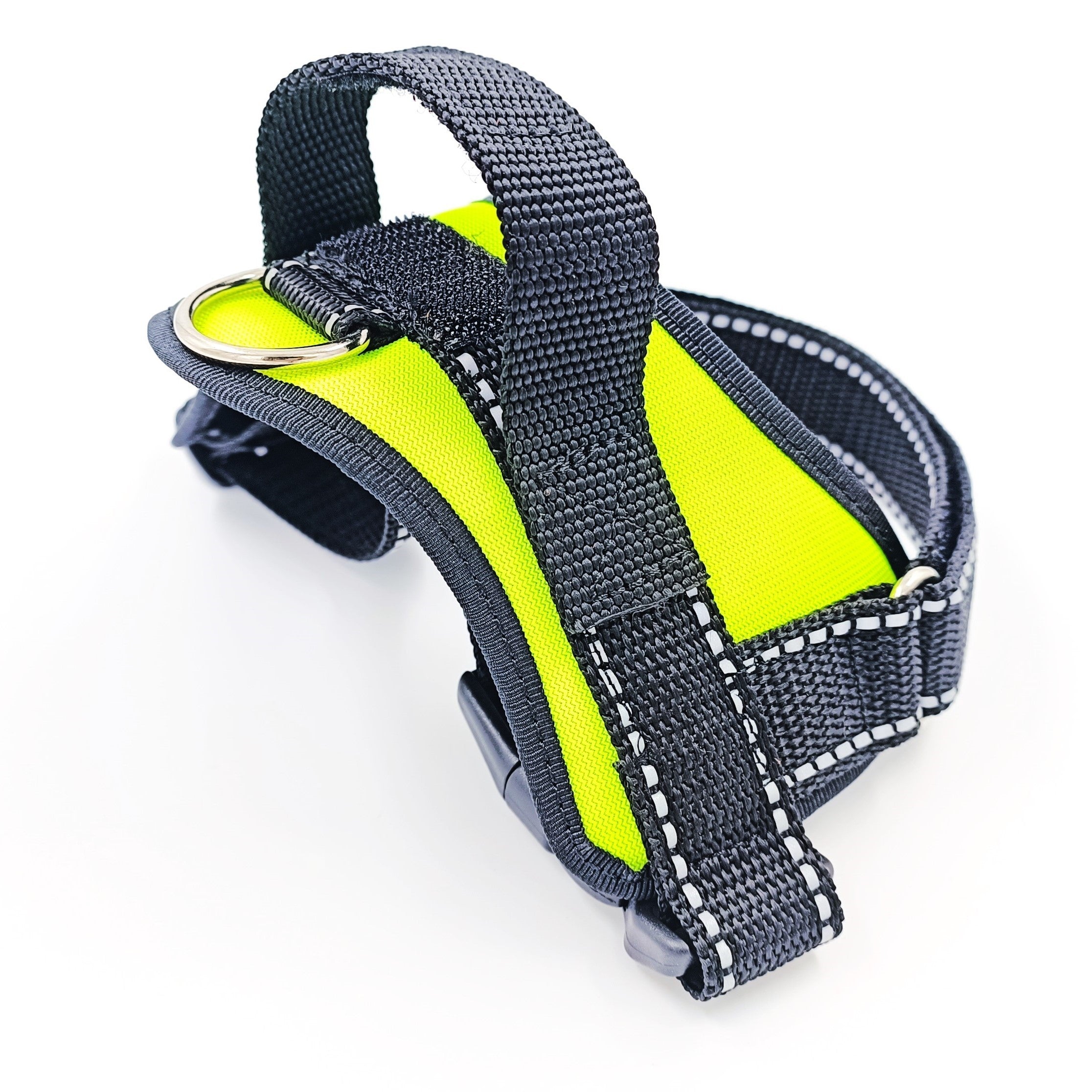 Harness for medium and large breed dogs Neon Yellow with handle